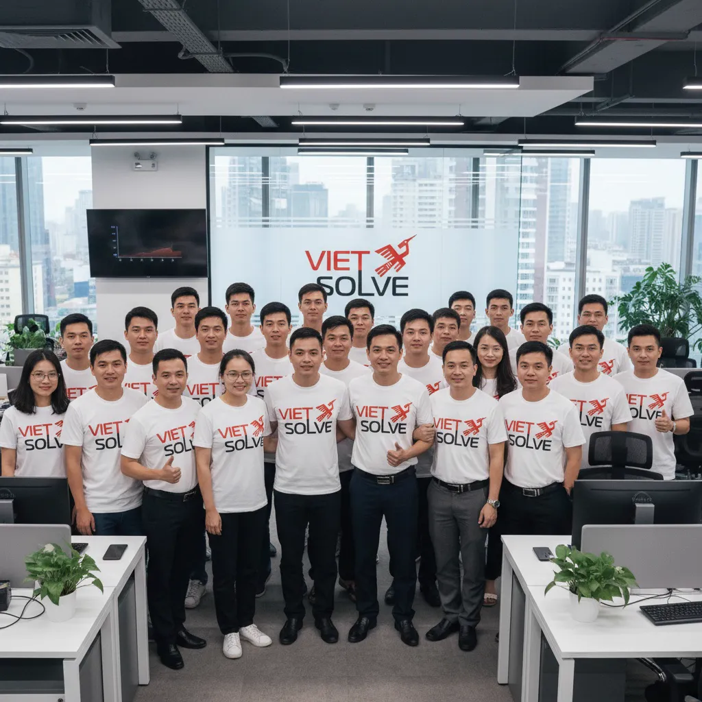 Toàn thể đội ngũ VietSolve tại văn phòng